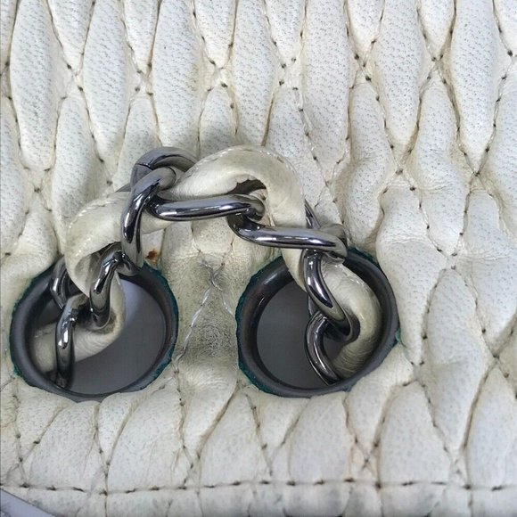 CHANEL CC CC Mark Chain bag Crossbody Double Chain Shoulder Bag White/SilverHW - Picture 15 of 16